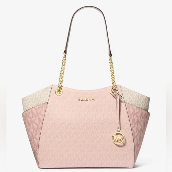 Michael Kors Jet Set Large Color-Block Signature Logo Tote Bag - MSRP $398 - Picture 2 of 9